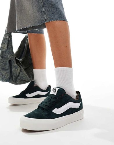 Knu Skool - Baskets en daim à semelle chunky - Vert foncé - Vans - Modalova