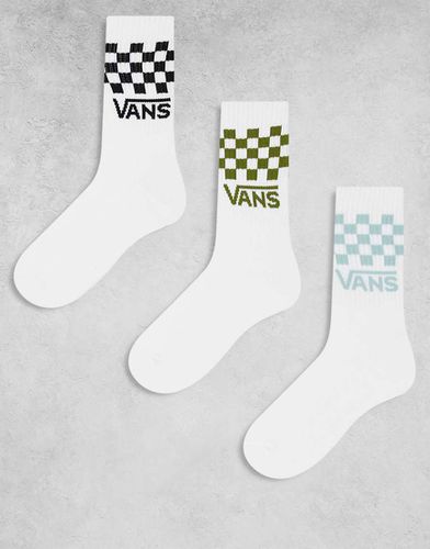 Lot de 3 paires de chaussettes classiques à motif gris/noir/bleu - Blanc - Vans - Modalova