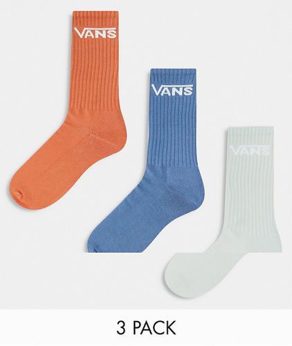 Lot de 3 paires de chaussettes classiques - Bleu/orange/ clair - Vans - Modalova