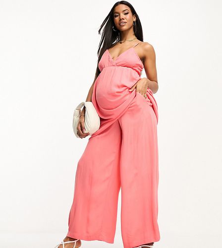 Pantalon ample à fronces - Corail - Vero Moda Maternity - Modalova