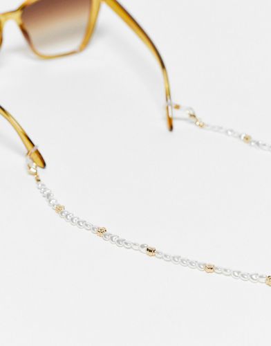 Chaîne pour lunettes de soleil ornée de perles fantaisie et breloques fleurs - Vero Moda - Modalova