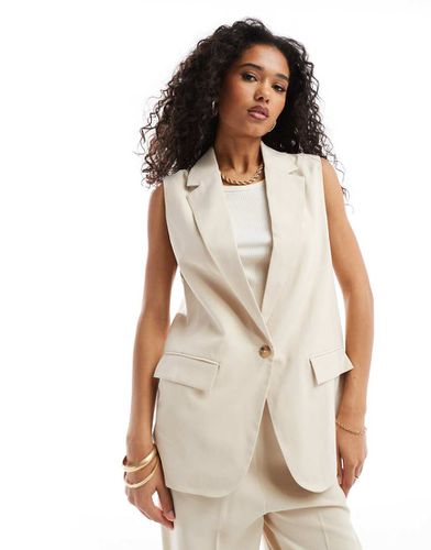 Gilet de costume d'ensemble long - Crème - Vero Moda - Modalova