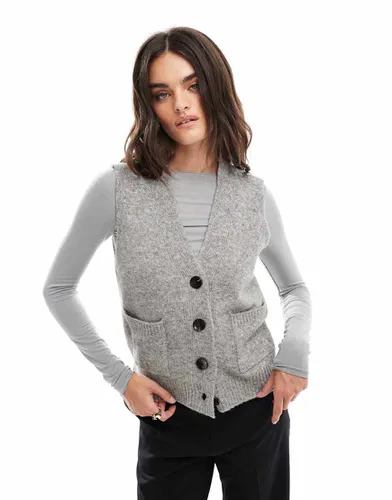 Gilet de tailleur sans manches en maille - moyen chiné - Vero Moda - Modalova