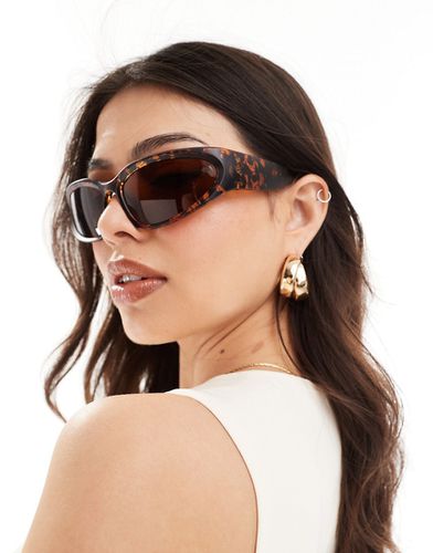 Lunettes de soleil enveloppantes à motif écaille de tortue - Vero Moda - Modalova