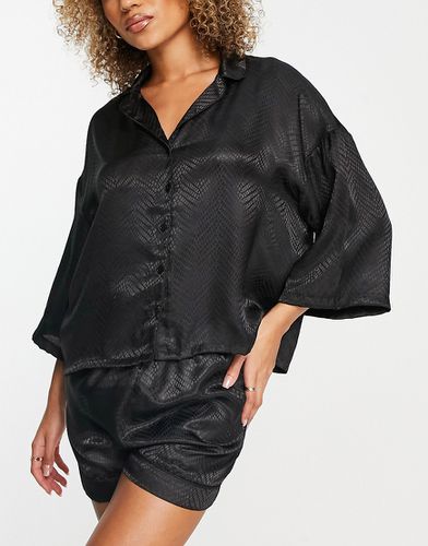 Pyjama en satin avec chemise et short - Vero Moda - Modalova