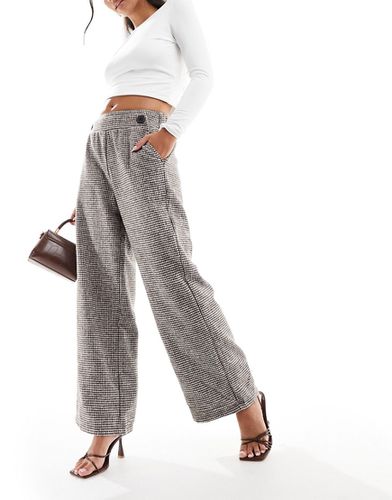 Pantalon brossé à carreaux coupe ample élégante - Vero Moda - Modalova
