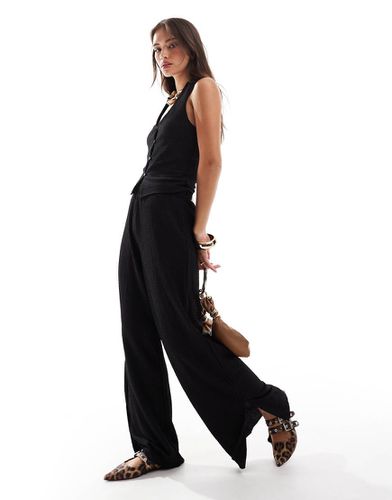 Pantalon d'ensemble fendu en jersey texturé - Vero Moda - Modalova