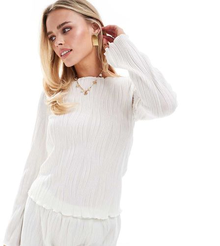 Top d'ensemble à manches longues en jersey texturé - Vero Moda Petite - Modalova