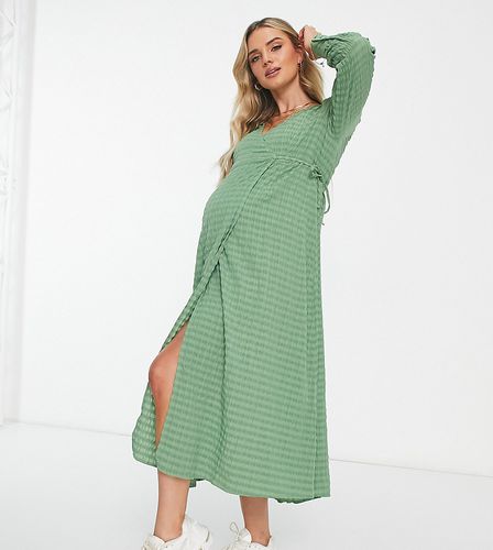 Vero Moda - Robe de grossesse texturée mi-longue - Vero Moda Maternity - Modalova