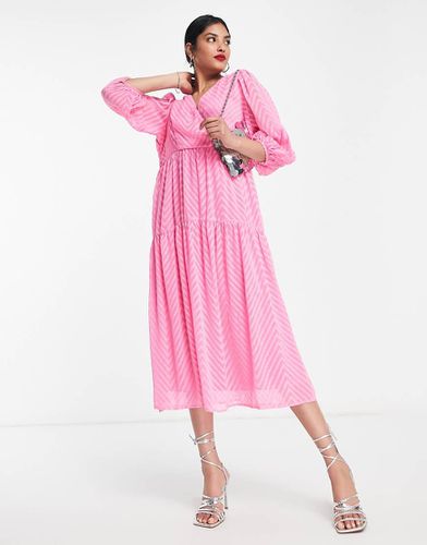 Robe mi-longue texturée - Vero Moda - Modalova