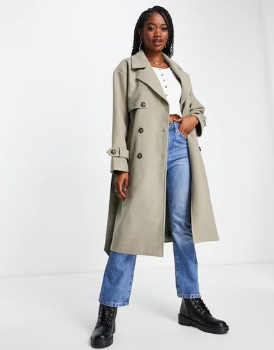 Trench-coat croisé - Kaki pâle - Vero Moda - Modalova