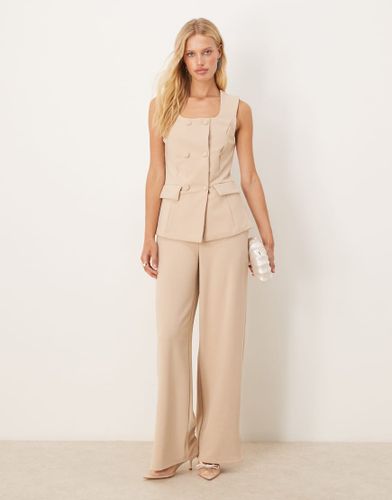 Pantalon habill d'ensemble  taille haute - Taupe - Vila - Modalova