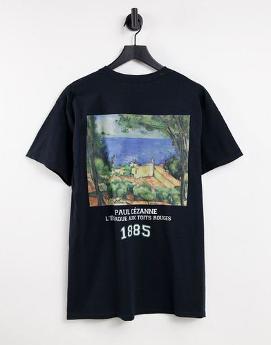 T-shirt style universitaire à imprimé Cézanne au dos - Vintage Supply - Modalova