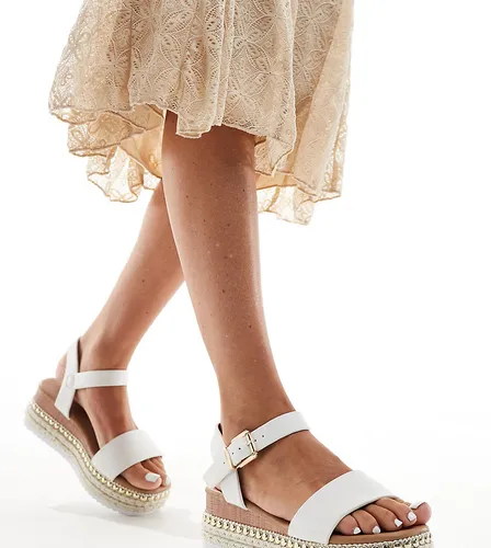 Sandales à semelle chunky naturelle et brides contrastantes - Yours - Modalova