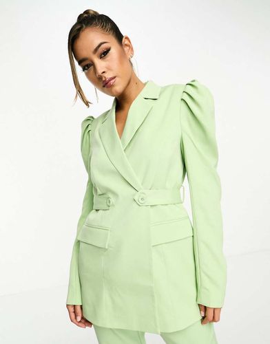 Y.A.S - Blazer d'ensemble habillé à manches bouffantes et ceinture - menthe - Yas - Modalova