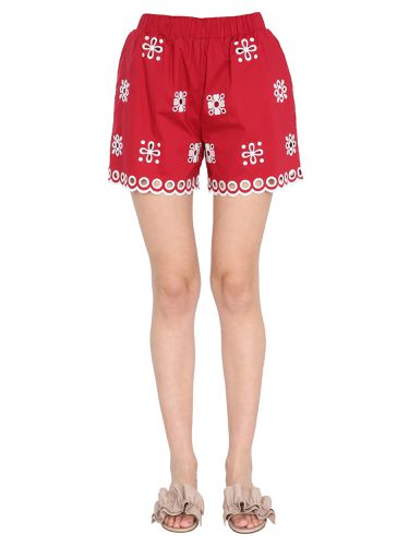 Valentino shorts with embroidered cut out - red valentino - Modalova