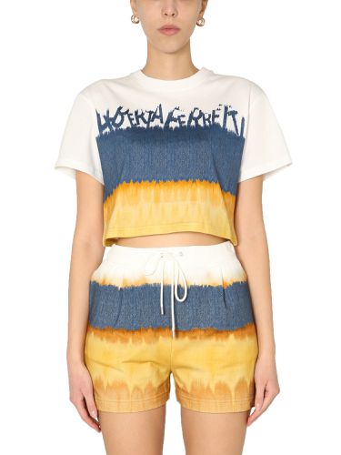 Cropped printed t-shirt - alberta ferretti - Modalova