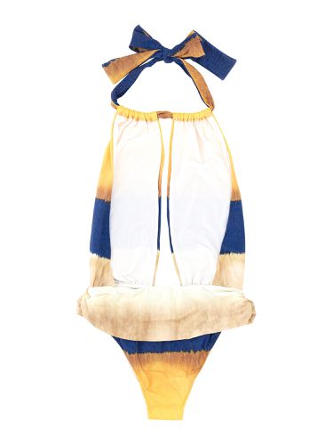 One piece swimsuit with tie dye print - alberta ferretti - Modalova