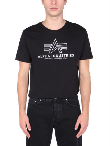 T-shirt with embroidered logo - alpha industries - Modalova