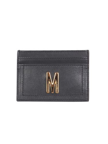 Moschino leather card holder - moschino - Modalova