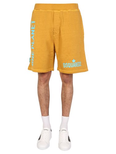 One life one planet" bermuda shorts - dsquared - Modalova