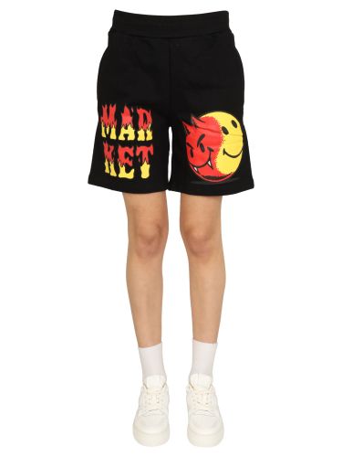 Smiley god and devil bermuda shorts - market - Modalova