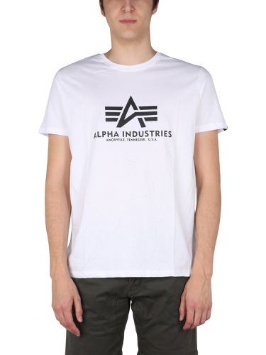 Alpha industries logo print t-shirt - alpha industries - Modalova