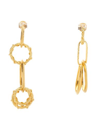 Dsquared earring with chain rings - dsquared - Modalova