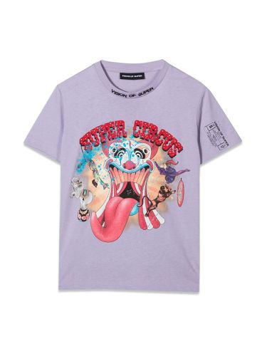 Kids t-shirt with tongue print - vision of super - Modalova