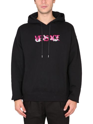 Versace sweatshirt with logo - versace - Modalova