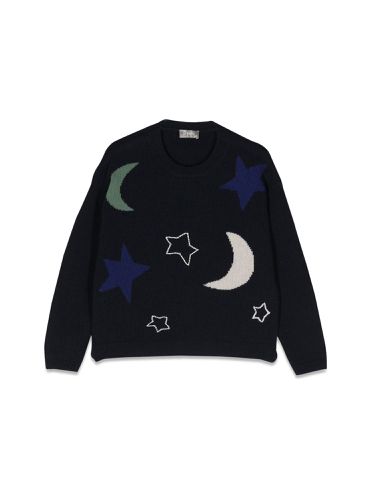 Moon and stars choker pullover - il gufo - Modalova