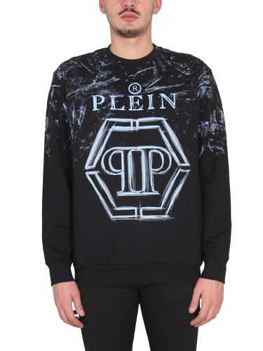 Sweatshirt with logo print - philipp plein - Modalova