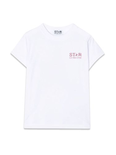 Star t-shirt with glitter logo - golden goose - Modalova