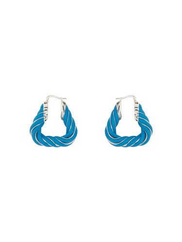 Triangular twist hoop earrings - bottega veneta - Modalova