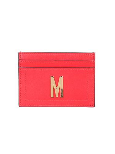 Moschino leather card holder - moschino - Modalova