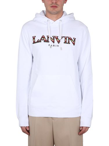 Sweatshirt with logo embroidery - lanvin - Modalova