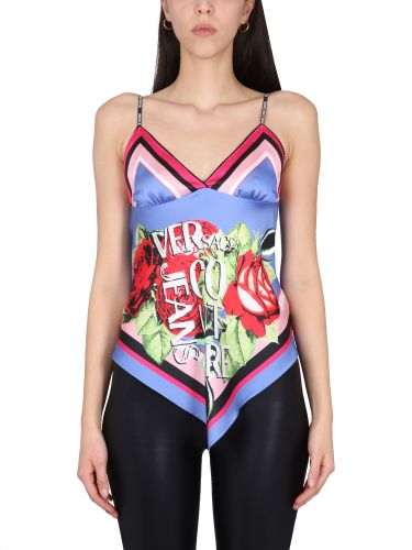 Logo scarf top - versace jeans couture - Modalova
