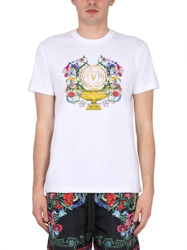 Logo print t-shirt - versace jeans couture - Modalova