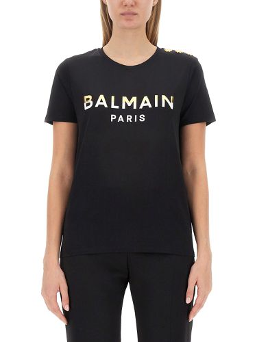 Balmain logo print t-shirt - balmain - Modalova