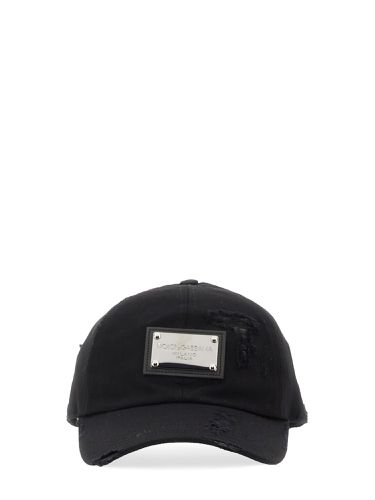 Baseball cap with logo plaque - dolce & gabbana - Modalova