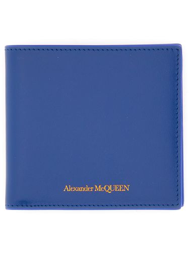 Leather wallet with logo - alexander mcqueen - Modalova