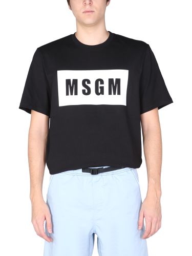 Msgm t-shirt with logo box - msgm - Modalova