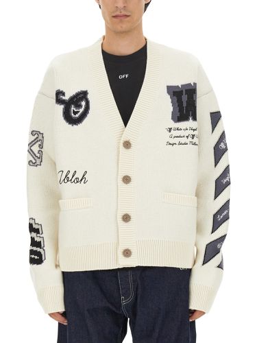 Off-white v-neck cardigan - off-white - Modalova