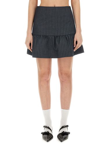 Ganni flounced mini skirt - ganni - Modalova