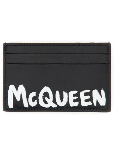 Leather card holder - alexander mcqueen - Modalova