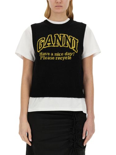 Ganni vests with logo - ganni - Modalova