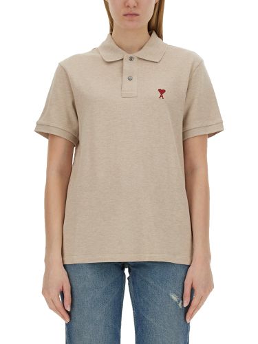 Ami paris polo with logo - ami paris - Modalova