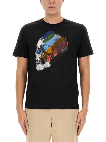 Skull stripe print t-shirt - ps by paul smith - Modalova