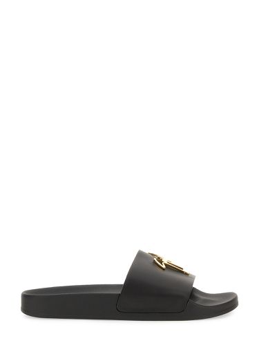 Brett slide sandal with logo - giuseppe zanotti - Modalova