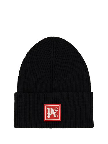 Palm angels beanie hat with logo - palm angels - Modalova